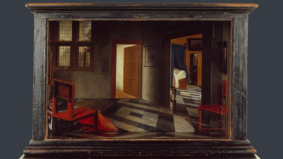 A Peepshow with Views of a Dutch House — Painted surfaces inside a box become a convincing domestic interior.