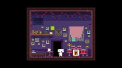 Gomez inside a colorful pixel-art room.