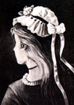 An ambiguous black-and-white drawing that can be read as a young woman looking away or an older woman in profile.