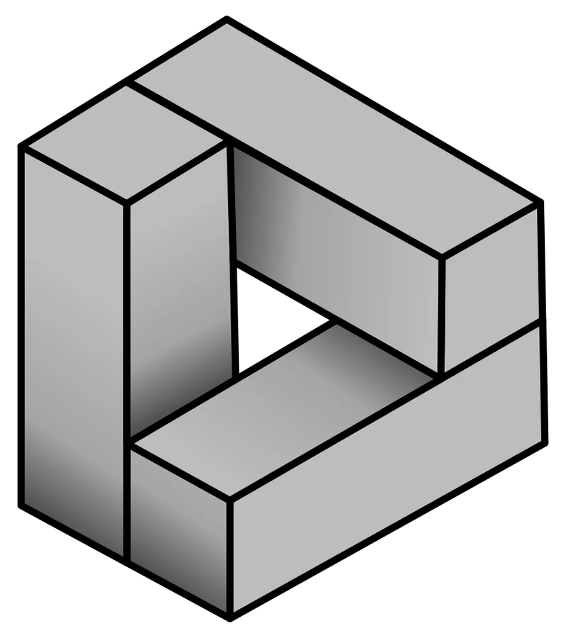 Impossible stepped polygon — A stepped polygon builds an intricate impossible path.